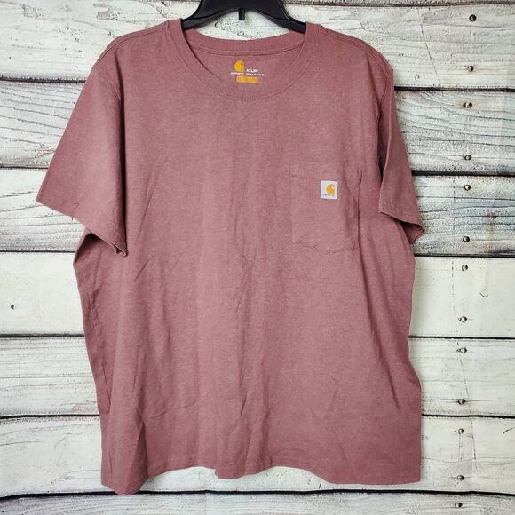 Carhartt Women’s XXL Burgundy Pocket T-Shirt Original Fit - Picture 1 of 7
